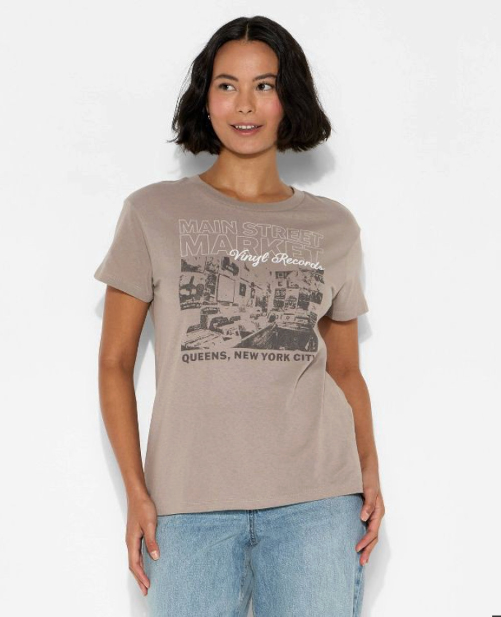DOE. | MAINSTREET MARKET VINYL RECORDS TEE | VINTAGE BROWN | XL